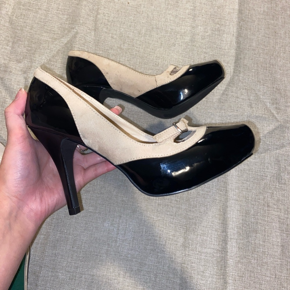 JustFab Black and Cream Heels